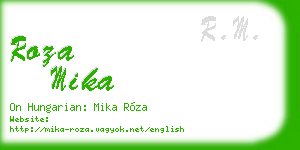 roza mika business card
