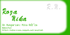 roza mika business card